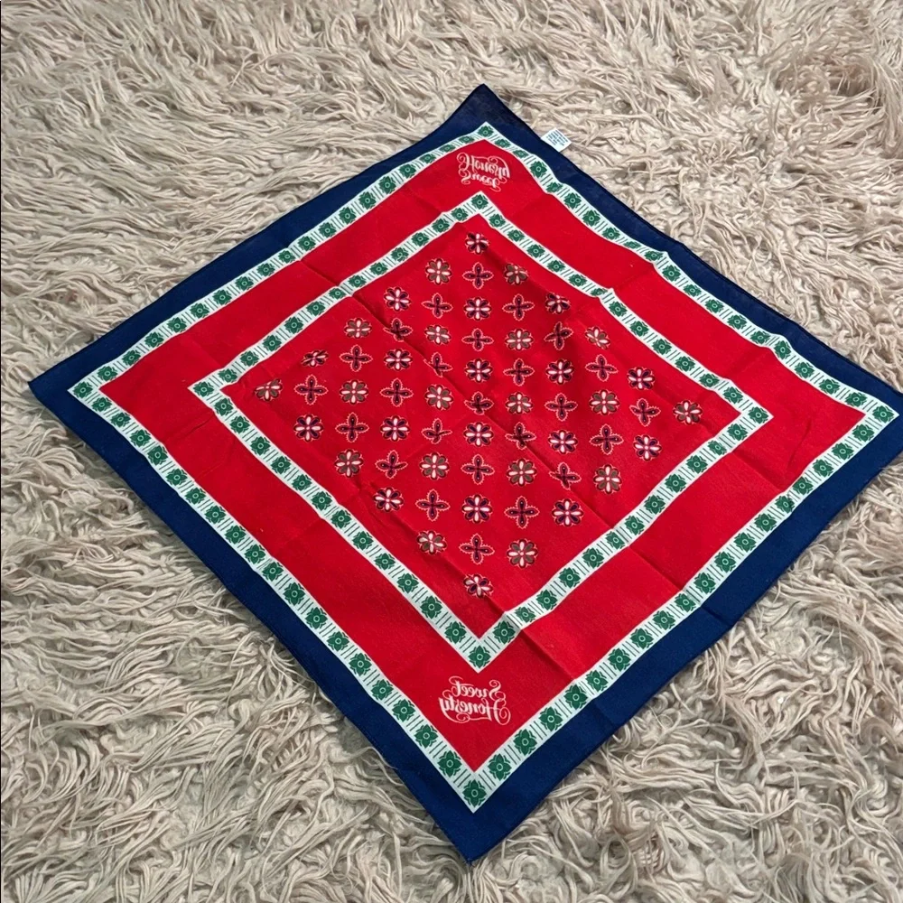 Vintage Avon Sweet Honesty Boho Print Bandanna
